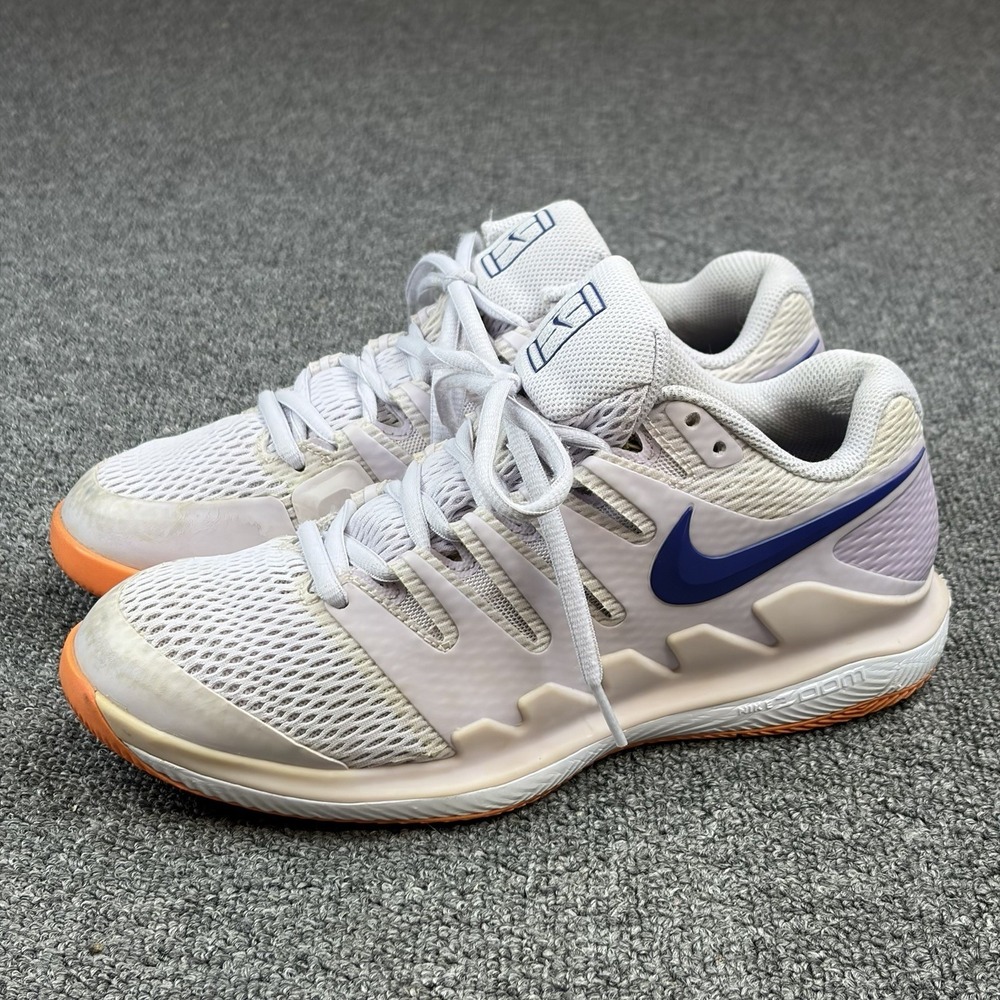 Nike Air Zoom Vapor X HC Women's Size 8 White Blue Tennis Shoes AA8027-501